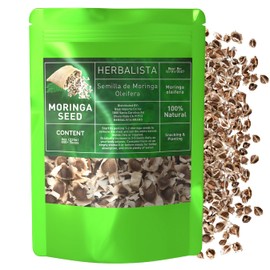 HERBALISTA Herbalista Moringa Seeds | 8oz (226g) Approx. 800+ Seeds | Premium PKM1 Variety | Snacking & Planting | Non-GMO | Wildcrafted Drumstick Tree (Malunggay) | Moringa Oleifera Semillas
