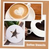 SHOWERORO Stainless Latte Art Molds Heart Star Stencils Latte Coffee