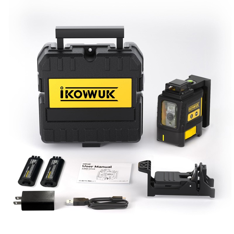 IKOVWUK 360° Self Leveling Laser Level, Green Cross Line Laser
