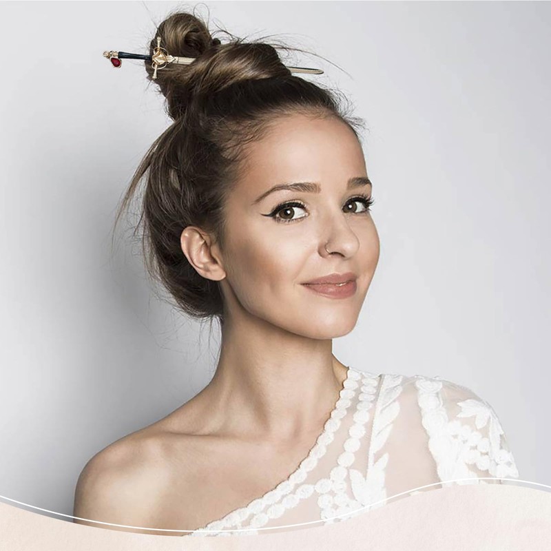 6 pezzi fermagli per capelli spada in stile cinese bacchette