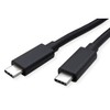 ROLINE USB4 Gen2x2 Cable, C-C, ST/ST, 20Gbit/s, 240W, Black, 2m