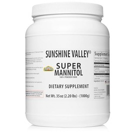 Sunshine Valley Supermanitol En Polvo, Edulcorante Artificial Natural Y Saludable, Sustituto De Azúcar Ultrapuro, Suplemento Dietético De Bajo Índice Glucémico (950 Ml)
