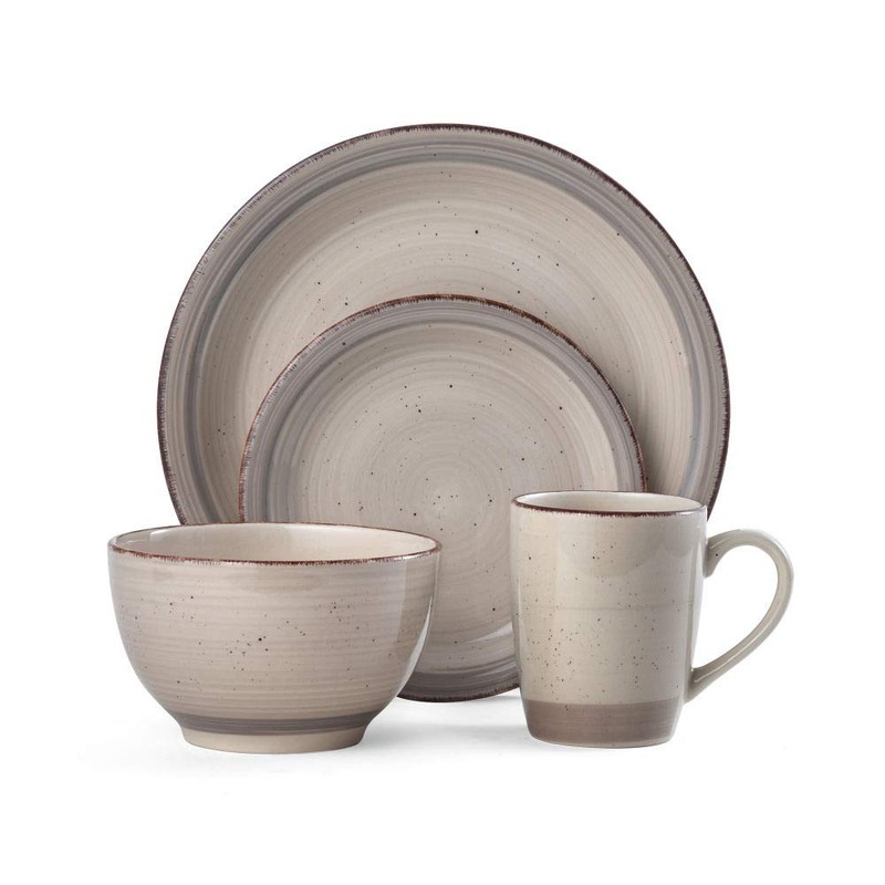 Pfaltzgraff Sadie 16-Piece Cream Dinnerware Set, Service for 4, Durable