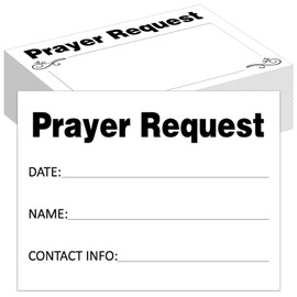 Moinchore 200 Pcs Prayer Request Cards 3x4 Inch Inspirations Prayer Request and Praise Cards (White,Classic Style)