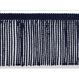 3" (7.5cm) Basic Trim Collection Thin Bullion Fringe Trim with Fancy Woven Gimp Header (Style# BFTC3) Dark Navy Blue #J3 (Dark Blue) 5 Yards (15 ft/4.5m)