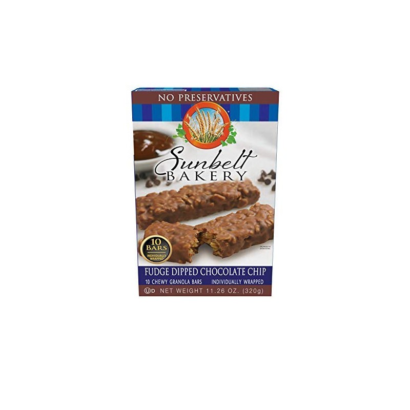 Sunbelt Bakery, Fudge Dipped Chip Chewy Granola Bars Boxes No