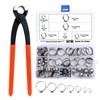 WiMas 85PCS 304 Stainless Steel 6-21mm Single Ear Hose Clamps,