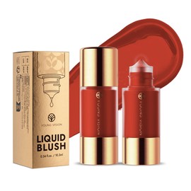 Liquid Blush Cream Face Blush - Soft Velvet Silk Texture, Long-lasing, Buildable and Blendable, Moisturizing Face Liquid Blush Stick for Cheek (06#, 37g)