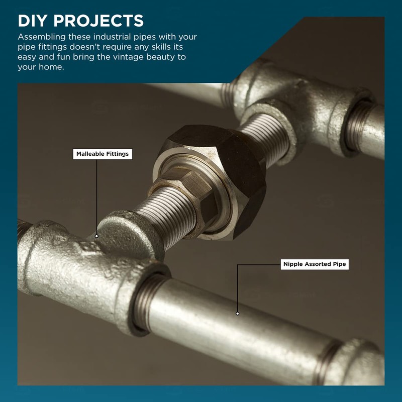 Supply Giant OQHM1150 Nipple Pipe 1-1/4" x 5" Galvanized