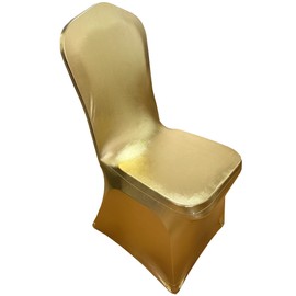 iEventStar Stretch Dining Chair Cover for Wedding Banquet Party Dining Room (Shiny Gold)