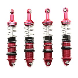 Mesimsple Alloy Hyper GO 16207 Shocks for MJX Hyper GO 16208 16209 16210 for Hyper GO H16BM H16GT H16DR H16 Front Rear Shock 1/16 Series Upgrades Part Red