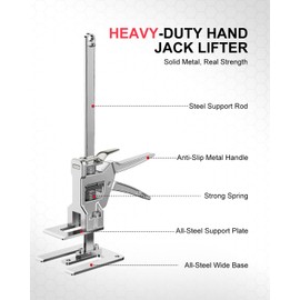 Kolvoii Labor Saving Arm Jack, 2 Pack Stainless Steel Construction Jack, Versatile and Easy to Use Hand Lifting Jack Tool Improved Quality Lifting Device