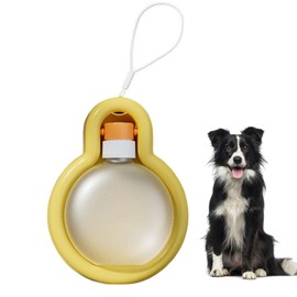 RMNHPTK Portable Dog Water Bottle Dispenser, 17oz Dog Outdoor Water Bottle Bowl Foldable Pet Travel Eating Drinking Bottle Bowl (Yellow, 16.9oz)