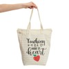 Sparkle and Bash Canvas Tote Bag for Teacher Appreciation Gifts,