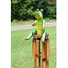 Salty Pelican Funny Gator Windchime, Handpainted Bamboo, Gator George -