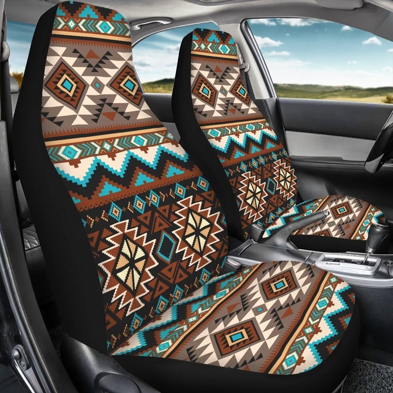 Bulopur Boho Car Seat Covers, 2 PCS Auto Seat Cover