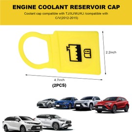 BWBWND 2 PCS Engine Coolant Reservoir Cap, Car Radiator Recovery Overflow Tank Cap Replacement, OEM# 55111074AA 52079331 Coolant Caps Compatible with Pacifica Voyager Gladiator