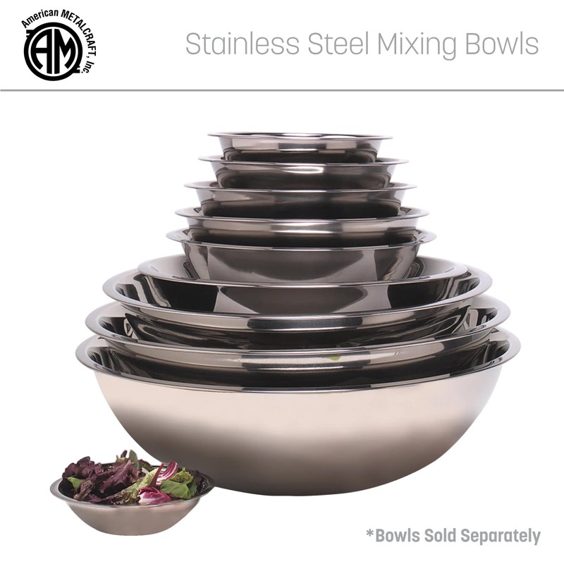 American Metalcraft 2 qt Stainless Steel Mixing Bowl,Silver