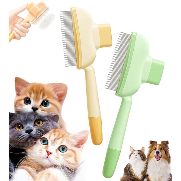 Glvomazty Pack of 2 Cat Fur Brushes, 2025 Fur Flash