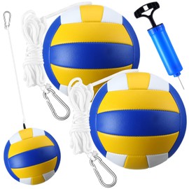 MiniInflat 2 Pcs Tether Balls and Rope Set Replacement Tetherball with Ball Pump for Teen Adults Backyard Playground Outdoor Game