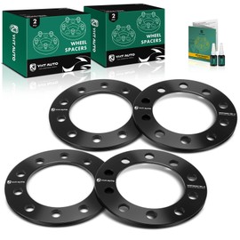 YHTAUTO 5x5.5/5x135 Wheel Spacers 6 mm Compatible with Ford Ram Jeep Dodge Chrysler Mitsubishi Lincoln, Tire Spacers 108mm Center Bore 5 Lug 4PCS Black