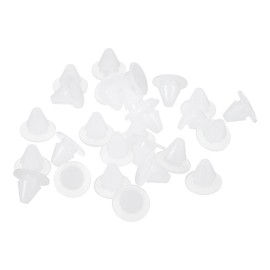 QUARKZMAN 28 Stück Gummistopfen, Runde Gummistopfen mit Snap In Verriegelung für 5-5,5mm Loch, Lochstopfen wasserdicht für Metallrohr, Möbel Endkappen Einsätze, transparent