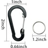 SZXMDKH 4 Pcs Nonlocking Carabiner, Ultra-Light Aluminum Alloy D-Ring High