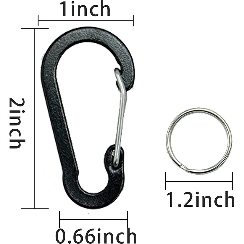 SZXMDKH 4 Pcs Nonlocking Carabiner, Ultra-Light Aluminum Alloy D-Ring High