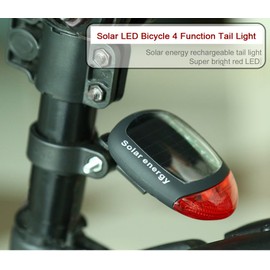 Premium Eco-Friendly Solar Powered Bike Tail Light: Long-Lasting, Waterproof LED for Secure Night Cycling - The Ultimate Energy-Efficient Bicycle Accessory