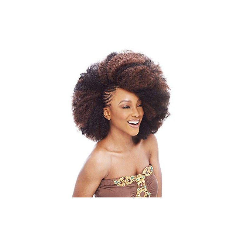 Janet Collection Synthetic Hair Braids Noir Afro Kinky Bulk 24"