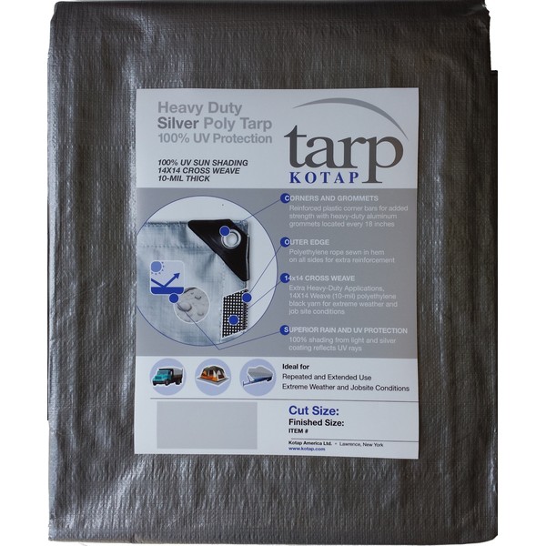 Kotap TRS-1242 Multiple Sizes Heavy Duty Protection, 10-mil, 12 ft.