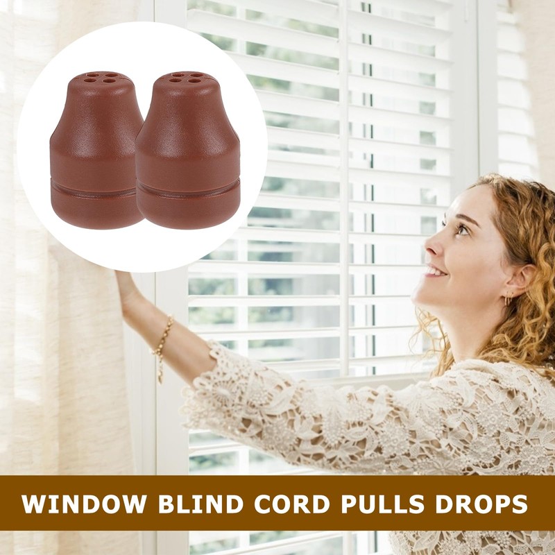 Cabilock 6Pcs Drawstring Sleeves Blind Cord Pull, Plastic Tassel Pull