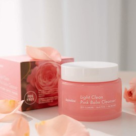 Daymellow Light Clean Pink Balm Cleanser 90ml Cleansing Balm Makeup Remover,Balm to Oil,Double Cleanse,Face Wash