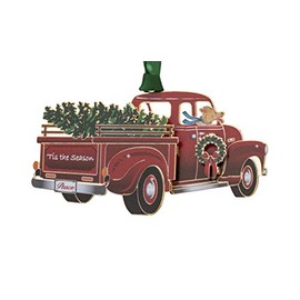 Beacon Design Tis The Season Red Pickup Truck Ornament