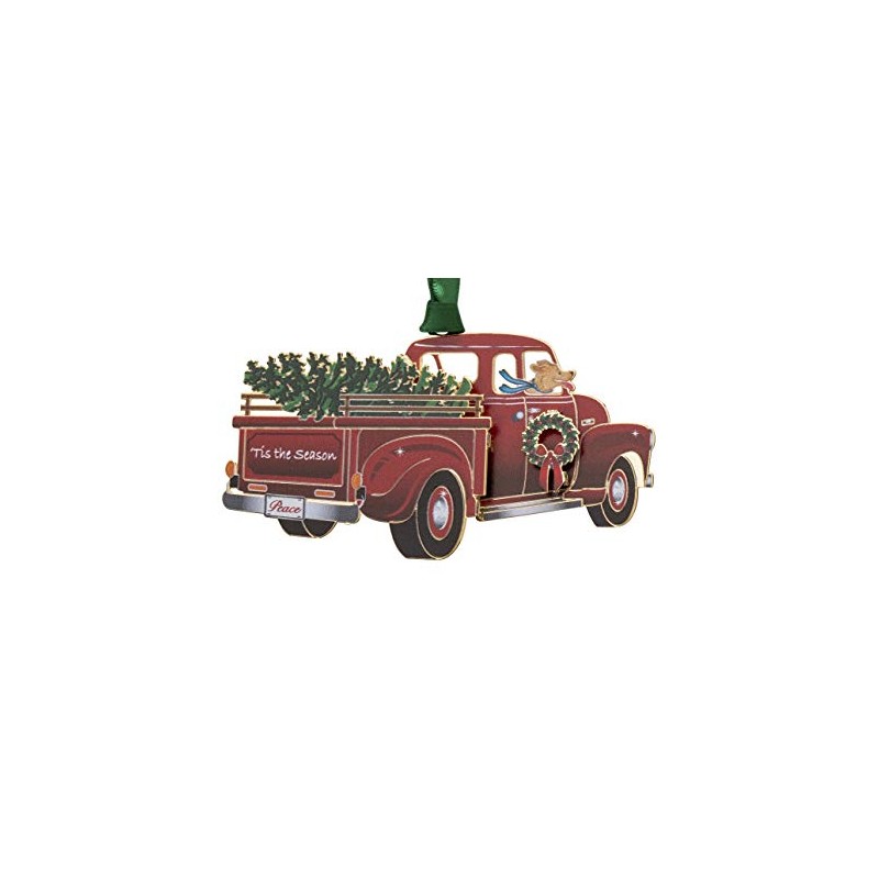 Beacon Design Tis The Season Red Pickup Truck Ornament