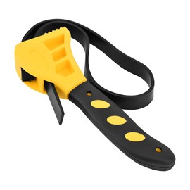 YINKE Belt Wrench, Multi-functional Rubber Belt Wrench, Bottle Lid Opener, Vehicle Maintenance, Tool, Easy to Fix and Remove, Non-Slip Grip, Adjustable Range 0.8 - 4.7 inches (20 - 120 mm), Rubber