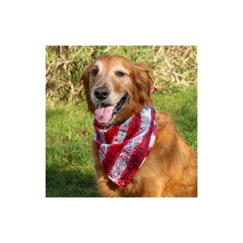 CTM® Distressed American Flag Bandana, Navy