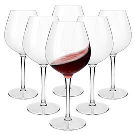 HAHASHOW Unbreakable Stemmed Wine Glasses - 100% Tritan Plastic, Dishwasher Safe for Red & White Wine Glass 500ML - Set of 6, Perfect for Camps and Parties