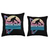 Curling Stone Curling Player Retro Broom Squad Throw Pillow