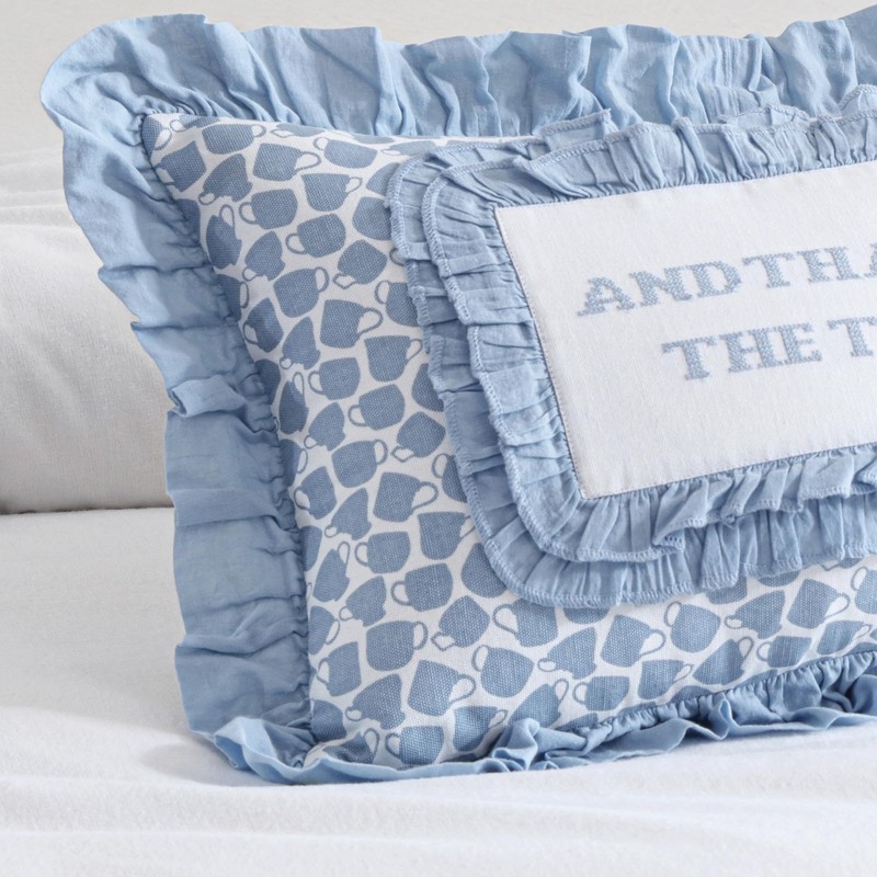 Peri Home The Tea Decorative Accent Throw Pillow, Blue
