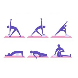 VLFit Set of 2 Hi-Density Yoga Blocks Choose Your Colour