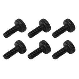 Luatoxry 6Pcs Tremolo Bridge String Locking Screw, M4 Thread Tremolo Bridge Fine Tuning Screws, Iron Fine Tuning Screw for Most Electric Guitars Tremolos, Black, Convenient