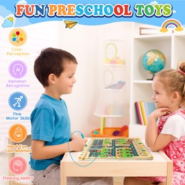 Faittoo Magnetische Alphabet Labyrinth, Montessori Feinmotorik Spielzeug für Kleinkinder Kinder 3 + Jahr alt, Lernen Lernspielzeug