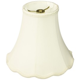 Royal Designs Scalloped Bell Designer Lamp Shade, White, 4 x 8 x 7.25