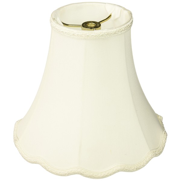 Royal Designs Scalloped Bell Designer Lamp Shade, White, 4 x