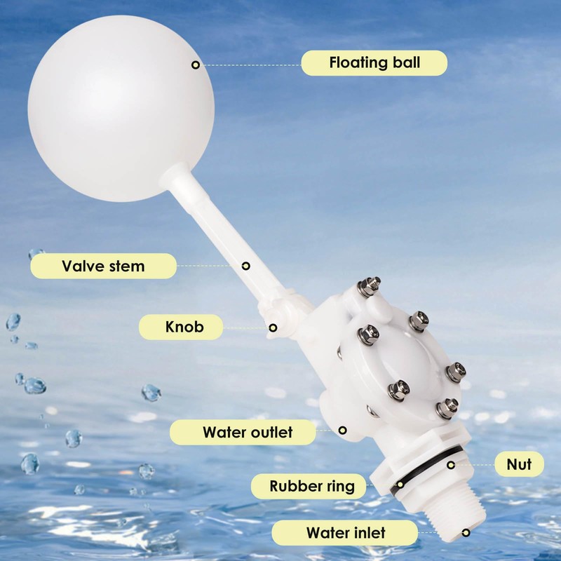 ZHEQOGZH 2 Pack 3/4 Inch Float Valve for Water Tank