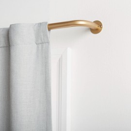Exclusive Home Holden Wrap Around 1" Curtain Rod, Gold, Adjustable 82.5"-120"