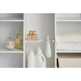 Heian Shindo Industrial SMR-13 Tension Shelf, Gap Storage, Slim, White, Installation Width 7.5 - 11.0 inches (19 - 28 cm), Load Capacity 4.4 lbs (2 kg)