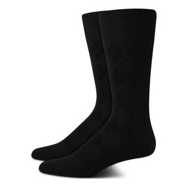 Cole Haan Men's Dress Socks - 2 Pack Soft Cotton Blend Classic Crew Socks for Men, Reinforced Heel and Toe (Shoe Size: 7-12), Size 7-12, All Black