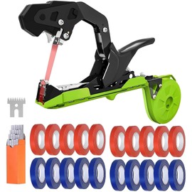 Plant Tying Machine, Plant Tape Cattle Panels for Garden,Plant Vine Tying Tool with 10000pcs Staples 20 Rolls Tape Plant Tape Gun for Grapes